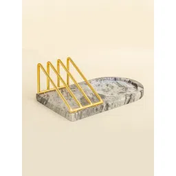 Muun Home Grey Marble Floral Breakfast Tray-picture-14