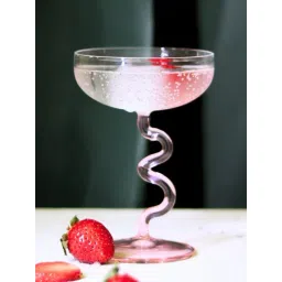 Muun Home Pink Abstract Swirl Cocktail Glasses - Set of 2 (220 ml)-picture-37