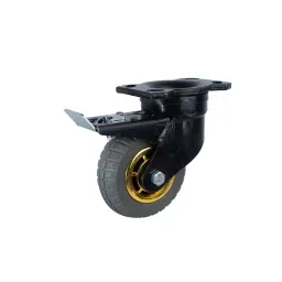 Muvall Elastic Rubber Castor Wheel With Heavy Duty Forged Steel Castor Size 150x50 mm, HDF B 150 50 ELRB-picture-36
