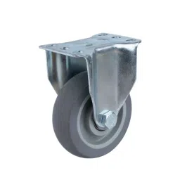 Muvall Thermoplastic Rubber Castor Wheel With Zinc Plated Pressed Mild Steel Castor Size 100x32 mm, PSTS F 100 32 TPRB-picture-45