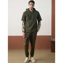 Muvazo Men Colourblocked Hooded Sweatshirt-picture-38