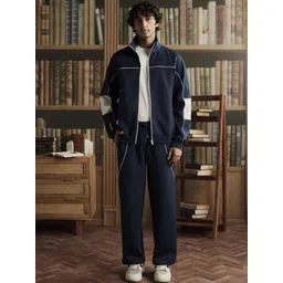 Muvazo Men Colourblocked Suede Sporty Jacket-picture-36