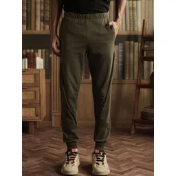 Muvazo Men Relaxed Mid Rise Joggers-picture-24