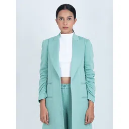 Muvazo Notched Lapel Collar Single-Breasted Overcoat-picture-10