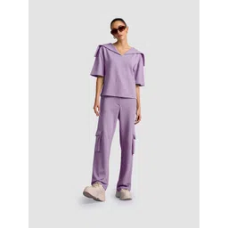 Muvazo Oversized Collar Top & Trousers Co-Ords-picture-23