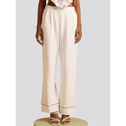 Muvazo Women Comfort Wrinkle Free Trousers-picture-23