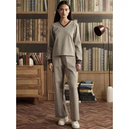 Muvazo Women Houndstooth Knitted Jacket-picture-14