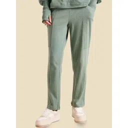Muvazo Women Regular Fit Bliss Pocket Cotton Track Pants-picture-15