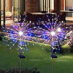 MVM Enterprise Solar Firework Light Outdoor Garden Solar Firework Lights with Colorful Fairy LED and Decorative Glowing Stakes Waterproof Outdoor for Pathway Yard Patio(1 pcs)-picture-20
