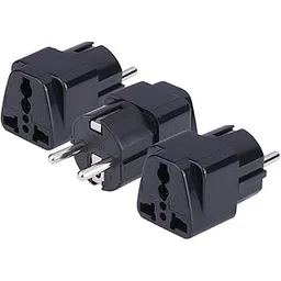 MX Europe Travel Adapter, India to Europe (Schuko) Plug- 2 Way 3 Pin Universal Conversion Plug, Type E/F European Plug, Worldwide Travel Adapter (Type E/F Germany/France (Schuko), Pack of 3), Black-picture-31
