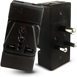 MX 3 Pin Multi Plug Socket Travel Adapter Universal Socket 3 in 1 Plug Extension Socket Travel Power Plug Adapter with Dual Inputs for Laptop, Phone, PC (3 Way Socket, Pack of 3)-picture-25