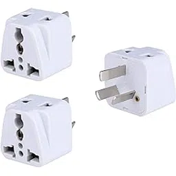MX Universal Travel Adapter (Type I) India to Australia, China, New Zealand & More 2 in 1 Conversion Plug for Home and Official use - White, Pack of 3 (MX-3434D-3)-picture-15