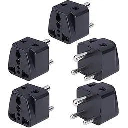 MX Universal Travel Adapter Type D – Pack of 5 2‑in‑1 Conversion Plugs for India, USA, UK, China & World – Black-picture-11