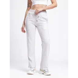 mxn Women Printed Grey Track Pants image 1