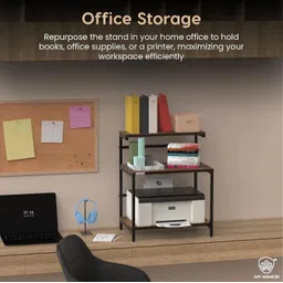 my armor Platform Top Microwave & Oven Stand, Kitchen Organizer, Wooden Shelf, 2.5 Tier, Wooden Kitchen Trolley image 5