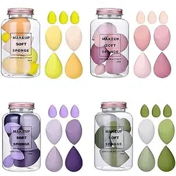 My Colors Makeup Sponge Set Beauty Blender with Egg Case, Soft Sponge For Liquid Foundation, Creams, and Powders，Latex Free Wet and Dry Makeup, 4 Big + 3 Mini -7 Pcs set-picture-34