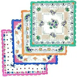 my e shop Ultra Soft Thick Colorful Big Handkerchiefs/Face Napkins/Hankies for Women/Girls/Ladies, Size. 37X37 cm (Multi-Colour, Pack of 6)-picture-48