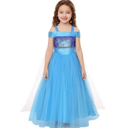 My Lil Princess Embellished Halter Neck Cold-Shoulder Fit & Flare Maxi Dress-picture-41