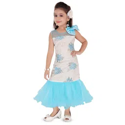 My Lil Princess Girls Floral Embellished Drop-Waist Maxi Dress-picture-35