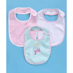 My Milestones Bibs Value Set 3 Pcs - Baby Pink Aqua White-picture-26