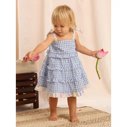 My Milestones Checked Fit & Flare Dress-picture-43