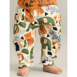My Milestones Infant Boys Printed Cotton Mid-Rise Joggers-picture-20