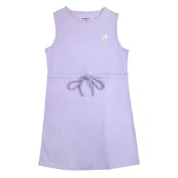 My Milestones Tie-Ups Sleeveless Cotton A-Line Dress-picture-22