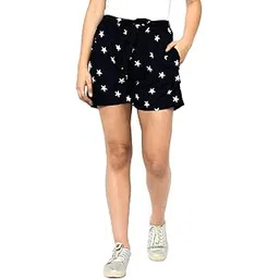 my swag Women's Floral Print Daily Use Casual Outdoor Shorts with 2 Pockets-picture-43