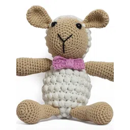 My Yarnery Kids Brown Crochet Cotton Handcrafted Sheep Soft Toys-picture-24