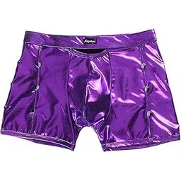 myaddiction Men's Underwear Solid Common Bronzing Slim Night Pants L Purple image 1