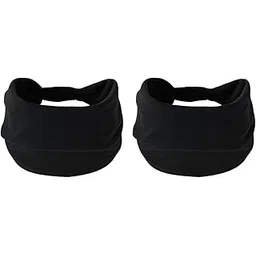 myaddiction 2Pcs Outdoor Headband Comfortable Hair Band Wrap for Running Workout Fitness Black-picture-37