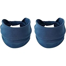 myaddiction 2Pcs Outdoor Headband Comfortable Hair Band Wrap for Running Workout Fitness Blue-picture-45
