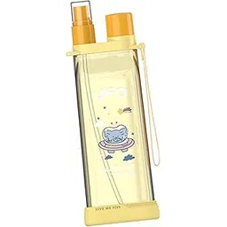 MYADDICTION Spray Water Bottle for Kids Drinking Water Bottle for Hiking Cycling Outdoor Yellow-picture-16