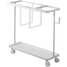 MYADDICTION Yoga Mat Storage Rack Cart Dumbbell Storage for Kettlebells Resistance Bands White-picture-14
