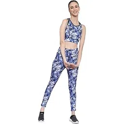 mycost womens Gym Wear Set, Printed Track Pant & Sports Bra for Yoga, Running, Fitness, High Waist Activewear, Comfortable Workout Set-picture-36