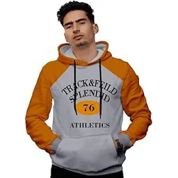 myeonn Men's Stylish Printed Full Sleeve Hooded Neck Printed Sweatshirt (Melange)-picture-18