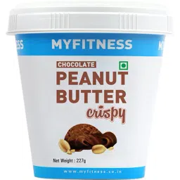 MYFITNESS Chocolate Peanut Butter Crispy 227g | 23g Protein | Tasty & Healthy Nut Butter Spread | Dark Chocolate | Vegan | Cholesterol Free, Gluten Free | Crunchy & Nutty Peanut Butter | Zero Trans Fat-picture-10