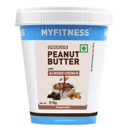 MyFitness Chocolate Peanut Butter with Almond Crunch, 510gm | Tasty & Healthy Nut Butter Spread | Vegan | Dark Chocolate | Cholesterol Free, Gluten Free | Crunchy Peanut Butter | Zero Trans Fat-picture-9
