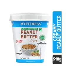 MYFITNESS Unsweetened Natural Peanut Butter Smooth 510g | 100% Roasted Peanuts | 30g Protein | Healthy Nut Butter Spread | Vegan | No Added Sugar, Salt | No Hydrogenated Oil | Zero Cholesterol-picture-4