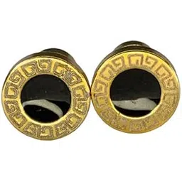 Men's Classy 316L Stainless Steel Golden Colour Studs 1 Pair-image-6