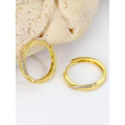 MYKI Gold-Plated Contemporary Hoop Earrings-picture-25