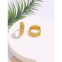 MYKI Gold-Plated Contemporary Hoop Earrings-picture-14