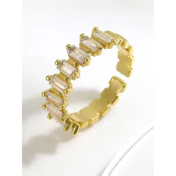 MYKI Gold-Plated CZ-Studded Adjustable Finger Ring-picture-27