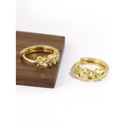 MYKI Gold-Plated Floral Hoop Earrings-picture-34
