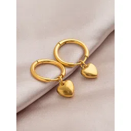 MYKI Gold-Plated Heart Shaped Hoop Earrings-picture-41