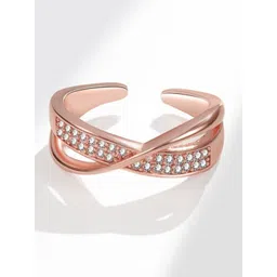 MYKI Rose Gold-Plated Adjustable Finger Ring-picture-23