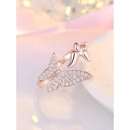 MYKI Rose Gold-Plated CZ-Studded Finger Ring-picture-14