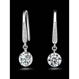 MYKI Silver-Plated Contemporary Drop Earrings-picture-26