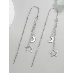 MYKI Silver-Plated Contemporary Drop Earrings-picture-30