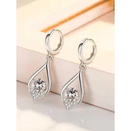 MYKI Silver-Plated Contemporary Drop Earrings-picture-31